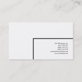 Weiß Minimalistisch Elegant Schlicht Moderne Femin Visitenkarte (Rückseite)