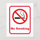 Weiß Minimalistisch Keine Rauchen Flyer (Hinten)