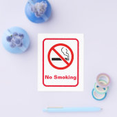 Weiß Minimalistisch Keine Rauchen Flyer (Einzeln)