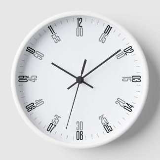 Weiß Minimalistisch mit einzigartigem numerischem Uhr