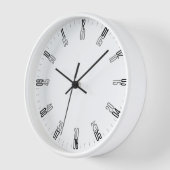 Weiß Minimalistisch mit einzigartigem numerischem Uhr (Winkel)