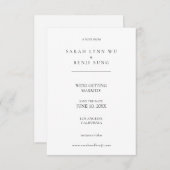 Weiß Minimalistisch Save The Date (Vorne/Hinten)