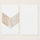 Weiß Minimalistisch Zickzack mit Holz (Vorne & Hinten)