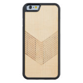 Weiß Minimalistisch Zickzack mit Holz Carved Wood iPhone Hülle (Rückseite)
