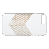 Weiß Minimalistisch Zickzack mit Holz Case-Mate iPhone Hülle (Rückseite (Horizontal))