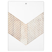 Weiß Minimalistisch Zickzack mit Holz Klemmbrett (Rückseite)