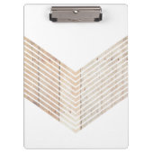 Weiß Minimalistisch Zickzack mit Holz Klemmbrett (Vorderseite)