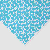 WEISS MIT AQUA PAISLEY PATTERN SEIDENPAPIER (Ausschnitt)