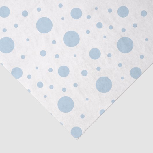 Weiß mit blauen Punkten Seidenpapier (Ausschnitt)