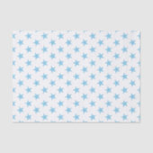 Weiß mit blauen Sternen Seidenpapier (Vorderseite)