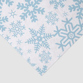 WEISS MIT BLAUEN WINTERSCHNEEFLÖCKCHEN SEIDENPAPIER (Ausschnitt)