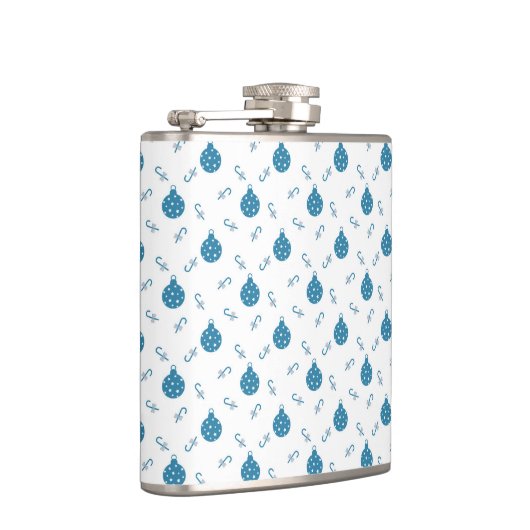 WEISS MIT BLUE CHRISTMAS ORNAMENTS & CANDYCANS FLACHMANN (Rechts)