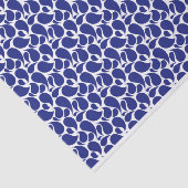 WEISS MIT BLUE PAISLEY PATTERN SEIDENPAPIER (Ausschnitt)