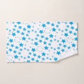 Weiß mit Blue Star Print Handtuch Set (Handtuch)