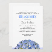 Weiß mit Blue Wedding Probe Dinner Einladung (Vorne/Hinten)