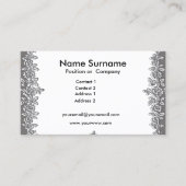 Weiß mit Blume Visitenkarte (Vorderseite)