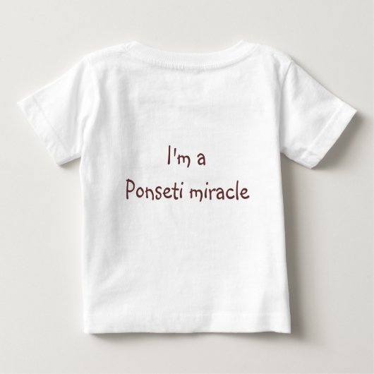 Weiß mit braunen Buchstaben Clubfoo... - Maßgeschn Baby T-shirt (Rückseite)