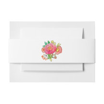 Weiß mit farbenfrohen Wasserfarben Bauchband