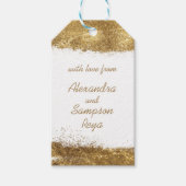 Weiß mit Gold Geschenkanhänger (Vorderseite)