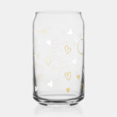 Weiß mit goldenen Glitzer-Brautring Verlobung Dosenglas (Rechts)