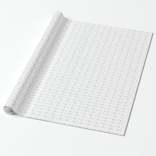 Weiß mit grauem Schneeflocke-Packpapier Geschenkpapier (Ungerollt)