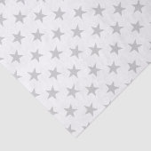 Weiß mit grauen Sternen Seidenpapier (Ausschnitt)