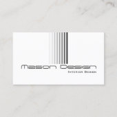 Weiß mit grauen Streifen - Visitenkarte (Rückseite)