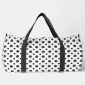 Weiss mit grauen und schwarzen Tupfen Duffle Bag (Vorderseite)