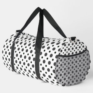 Weiss mit grauen und schwarzen Tupfen Duffle Bag