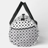 Weiss mit grauen und schwarzen Tupfen Duffle Bag (Rechts)