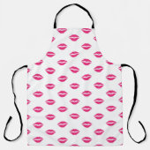 WEISS MIT HELLEN PINKLIPPEN SCHÜRZE (Vorderseite)