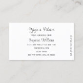 Weiß mit herrlichem grauem Herzen Modernes Niedlic Visitenkarte (Rückseite)