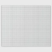 Weiß mit kleinen schwarzen Flecken Geschenkpapier (Flach)