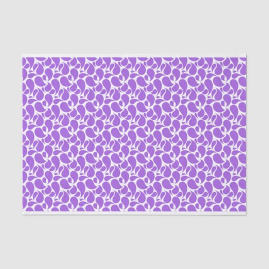 WEISS MIT LAVENDER PAISLEY PATTERN SEIDENPAPIER (Vorderseite)