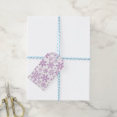 WEISS MIT LILA WINTERSCHNEEFLÖCKCHEN GESCHENKANHÄNGER (Mit Garn)