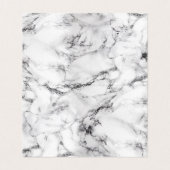 Weiß mit Marmor Inside Recipe Zent Cards Visitenkarten (Innenseite Aufgefaltet)