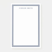 Weiß mit modernen klassischen, doppelnavy blauen G Post-it Klebezettel (Vorderseite)