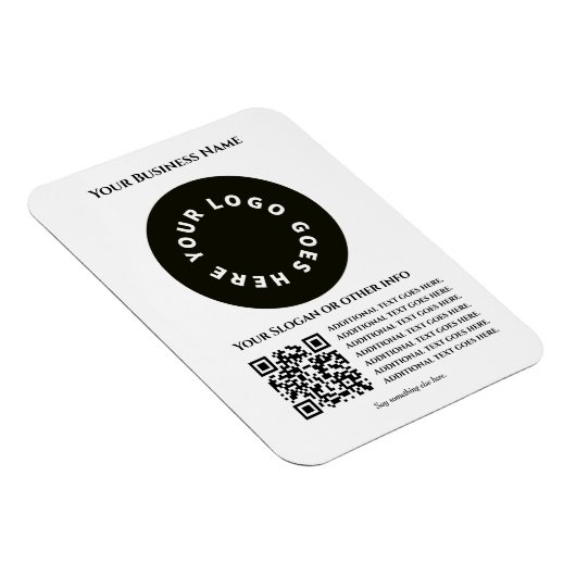 Weiß mit QR-Code fügen Sie Ihren eigenen Text und Magnet (Rechte Seite)
