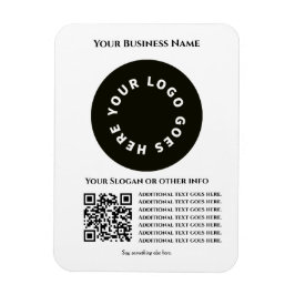 Weiß mit QR-Code fügen Sie Ihren eigenen Text und  Magnet
