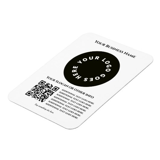Weiß mit QR-Code fügen Sie Ihren eigenen Text und Magnet (Linke Seite)