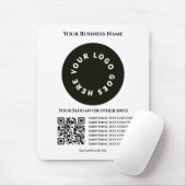 Weiß mit QR-Code fügen Sie Ihren eigenen Text und Mousepad (Mit Mouse)