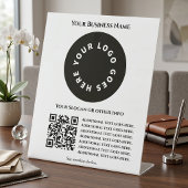 Weiß mit QR-Code fügen Sie Ihren eigenen Text und Sockelschild