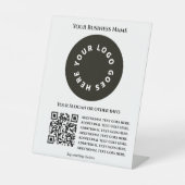 Weiß mit QR-Code fügen Sie Ihren eigenen Text und Sockelschild (Vorderseite)