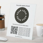 Weiß mit QR-Code fügen Sie Ihren eigenen Text und Sockelschild (In Situ)