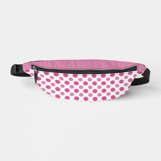 weiß mit rosa Punkten Bauchtasche (Vorderseite)
