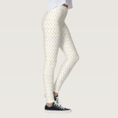 Weiß mit Scallop-Design-Muster Leggings (Rechts)
