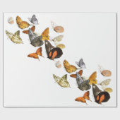 WEISS MIT SCHALTFLÄCHEN GESCHENKPAPIER (Flach)