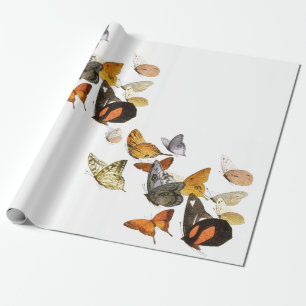 WEISS MIT SCHALTFLÄCHEN GESCHENKPAPIER