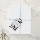 Weiß mit Schwarz-Schmetterlinge Custom-Gastgeschen Geschenkanhänger (Mit Garn)