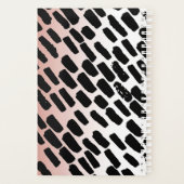 Weiß mit schwarzem Pinselstrich und Name Planer (Rückseite)